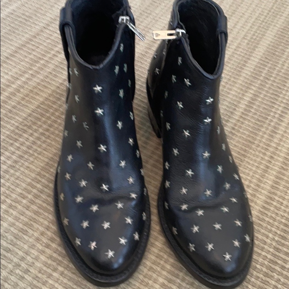 MEXICANA Etoile 3 Texan Boots In Black With Stars